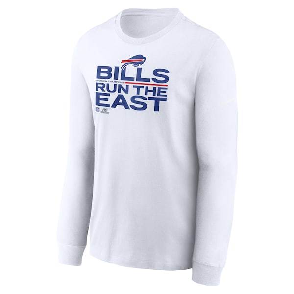 Buffalo Bills Nike 2021 AFC East Division Champions Trophy Collection Long Sleeve T-Shirt - White