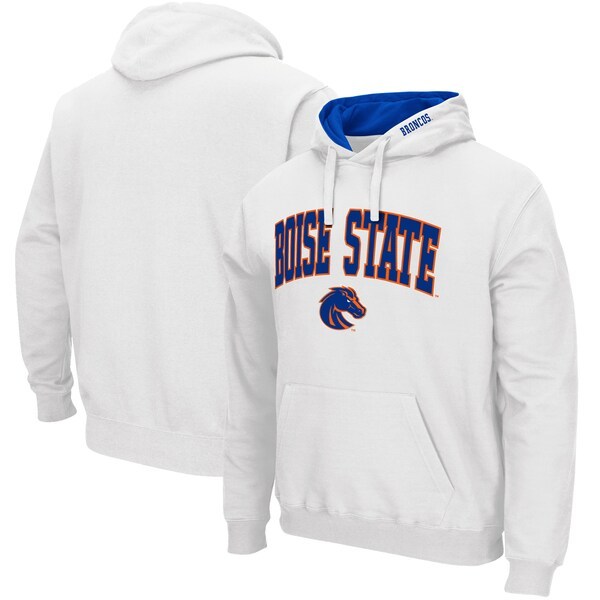 Boise State Broncos Colosseum Arch & Logo 3.0 Pullover Hoodie - White