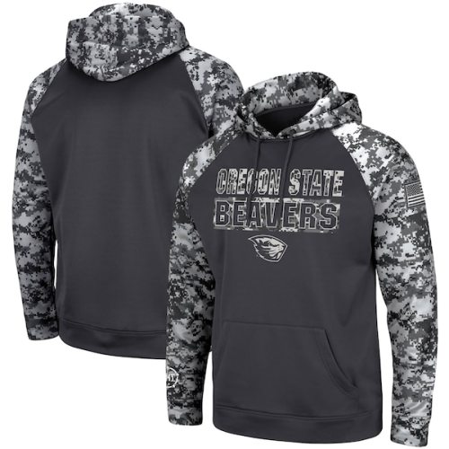 Oregon State Beavers Colosseum OHT Military Appreciation Digital Camo Pullover Hoodie - Charcoal