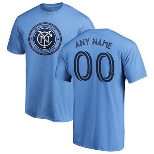 New York City FC Fanatics Branded Personalized Authentic Name & Number T-Shirt - Sky Blue