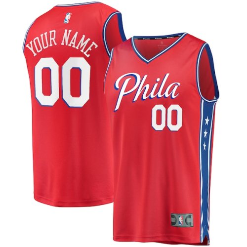 Philadelphia 76ers Fanatics Branded Youth Custom Fast Break Replica Jersey Red - Statement Edition
