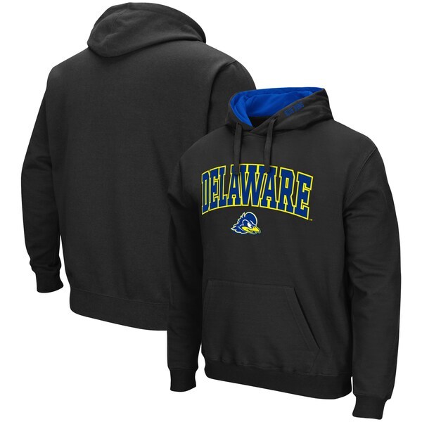 Delaware Fightin' Blue Hens Colosseum Arch and Logo Pullover Hoodie - Black
