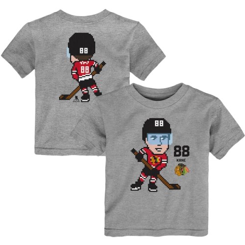 Patrick Kane Chicago Blackhawks Toddler Pixel Player T-Shirt - Heathered Gray