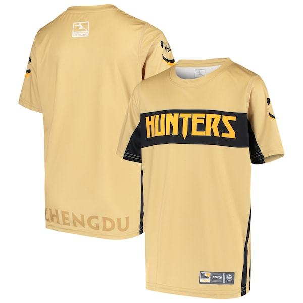 Chengdu Hunters Youth Sublimated Replica Jersey T-Shirt - Gold