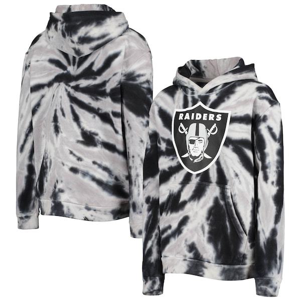 Las Vegas Raiders Youth Team Tie-Dye Pullover Hoodie - Black