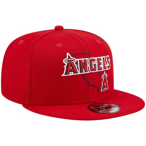 Los Angeles Angels New Era State 9FIFTY Snapback Hat - Red