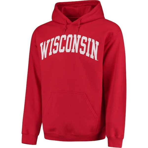 Wisconsin Badgers Basic Arch Pullover Hoodie - Red