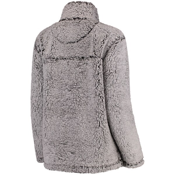 Maryland Terrapins Women's Sherpa Super Soft Quarter-Zip Pullover Jacket - Gray