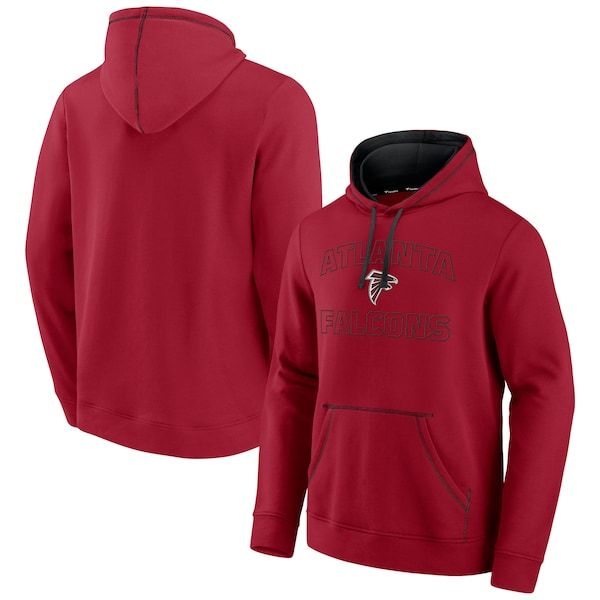 Atlanta Falcons Fanatics Branded Tiebreaker Pullover Hoodie - Red