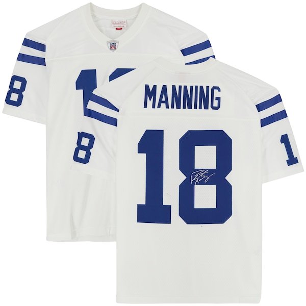 Peyton Manning Indianapolis Colts Fanatics Authentic Autographed Mitchell & Ness White Authentic Player Jersey