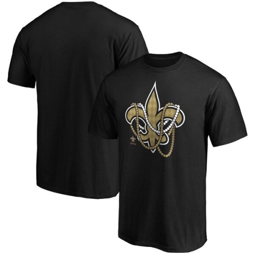 New Orleans Saints Fanatics Branded Hometown Mardi Gras T-Shirt - Black