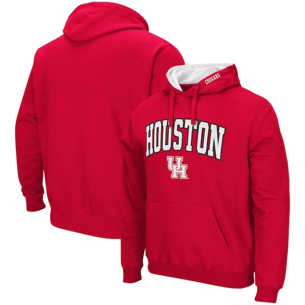Houston Cougars Colosseum Arch and Logo Pullover Hoodie - Red