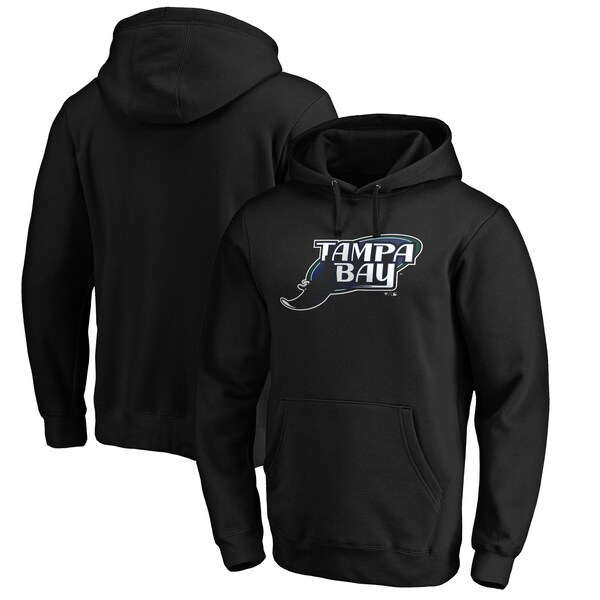 Tampa Bay Rays Fanatics Branded Cooperstown Collection Huntington Logo Pullover Hoodie - Black
