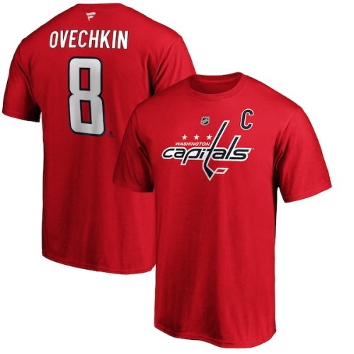 Alexander Ovechkin Washington Capitals Fanatics Branded Authentic Stack Player Name & Number T-Shirt - Red