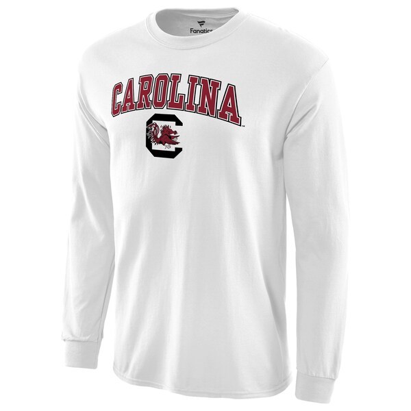 South Carolina Gamecocks Fanatics Branded Campus Logo Long Sleeve T-Shirt - White