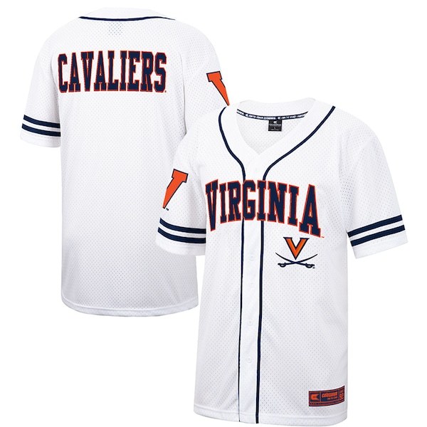 Virginia Cavaliers Colosseum Free Spirited Baseball Jersey - White/Navy