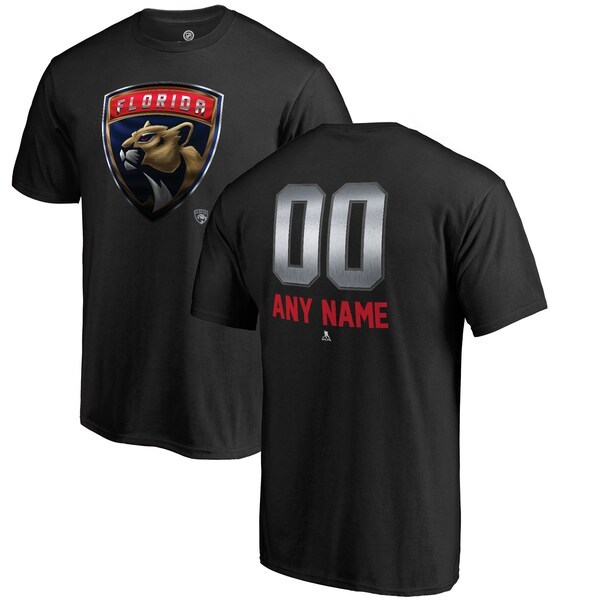Florida Panthers Fanatics Branded Personalized Midnight Mascot T-Shirt - Black
