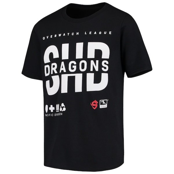 Shanghai Dragons Youth Overwatch League Splitter T-Shirt - Black