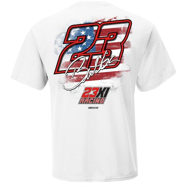 Bubba Wallace Checkered Flag Door Dash Old Glory T-Shirt - White