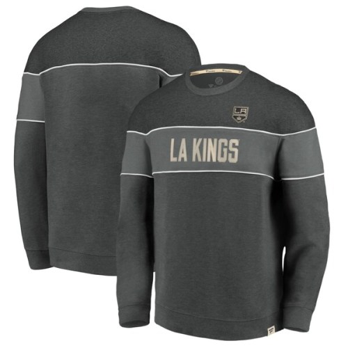 Los Angeles Kings Fanatics Branded Varsity Reserve Sweatshirt - Heathered Charcoal