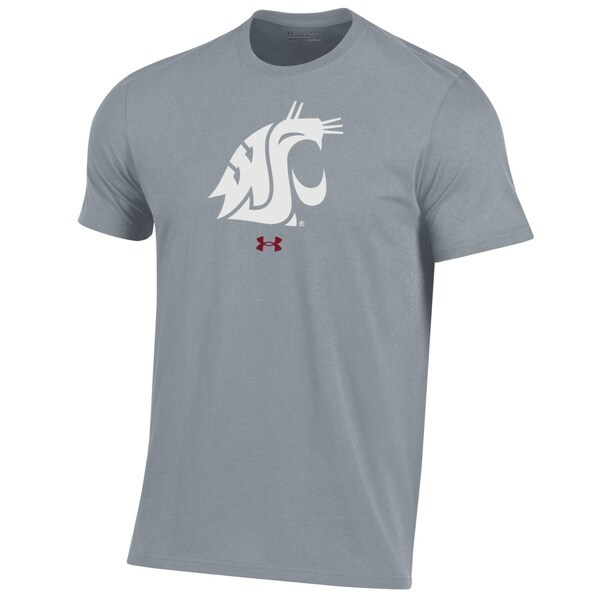Washington State Cougars Under Armour Primary Performance T-Shirt - Gray