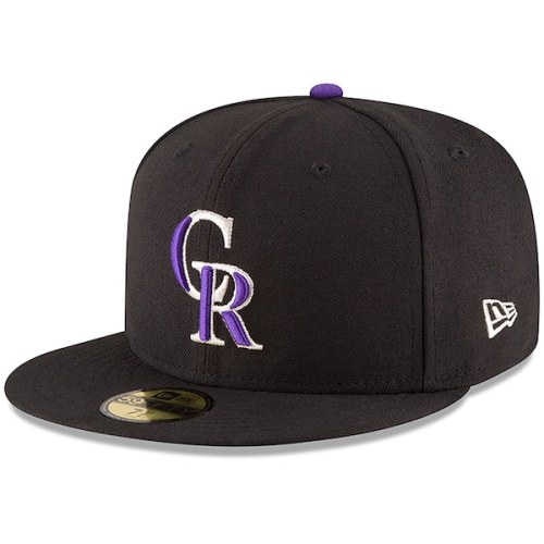 Colorado Rockies New Era Authentic Collection ON Field 59FIFTY Structured Hat - Black