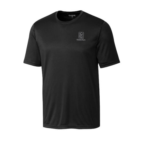TPC Deere Run Cutter & Buck Spin Jersey T-Shirt - Black