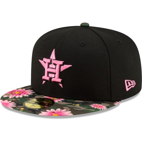 Houston Astros New Era Floral Morning 59FIFTY Fitted Hat - Black