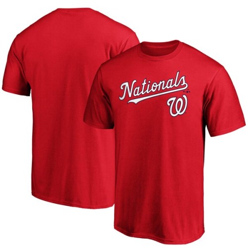 Washington Nationals Fanatics Branded Team Logo Lockup T-Shirt - Red