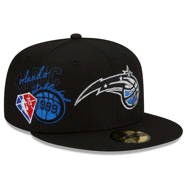Orlando Magic New Era Back Half 59FIFTY Fitted Hat - Black