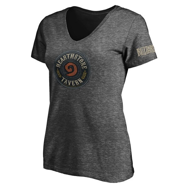 Hearthstone Fanatics Branded Women's V-Neck T-Shirt - Charcoal