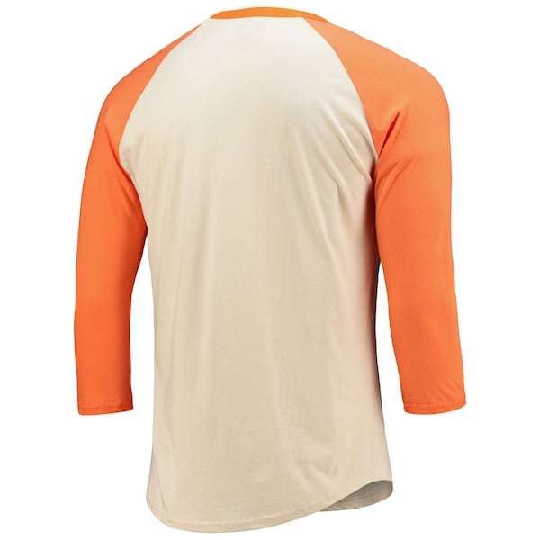 Tampa Bay Buccaneers Majestic Threads Gridiron Classics Raglan 3/4-Sleeve T-Shirt - Cream/Orange