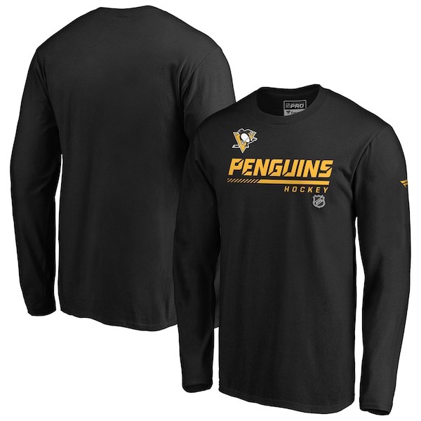 Pittsburgh Penguins Fanatics Branded Authentic Pro Core Collection Prime Long Sleeve T-Shirt - Black