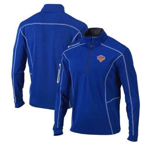 New York Knicks Columbia Shotgun Quarter-Zip Pullover Jacket - Blue