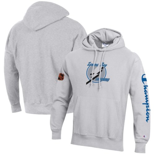 Tampa Bay Lightning Champion Reverse Weave Pullover Hoodie - Heathered Gray