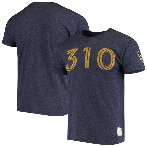 LA Galaxy Original Retro Brand Area Code Tri-Blend T-Shirt - Heathered Navy