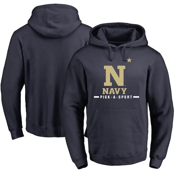 Navy Midshipmen Custom Sport Pullover Hoodie - Navy