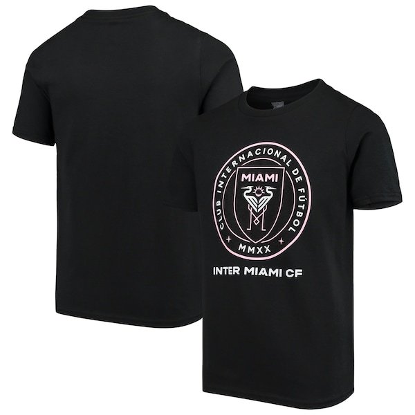 Inter Miami CF Youth Primary Logo T-Shirt - Black