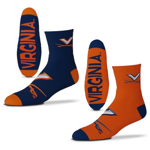 Virginia Cavaliers For Bare Feet 2-Pack Team Quarter-Length Socks