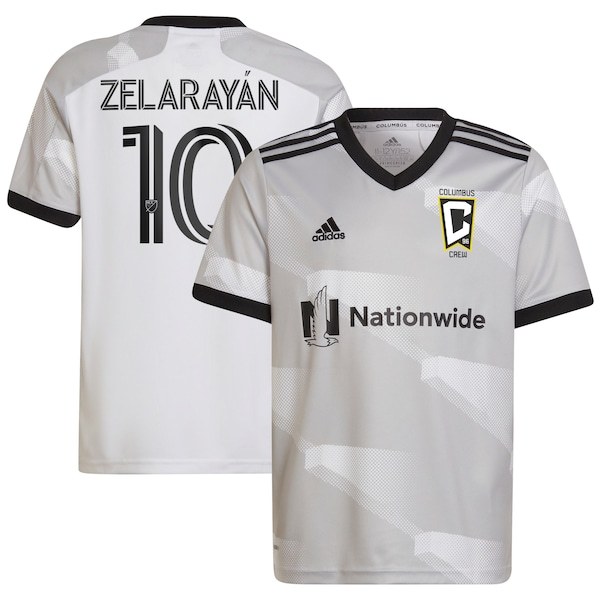 Lucas Zelarayan Columbus Crew adidas Youth 2022 Secondary Replica Player Jersey - White