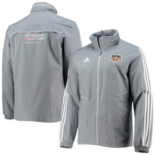Houston Dynamo FC adidas Full-Zip Rain Jacket - Gray