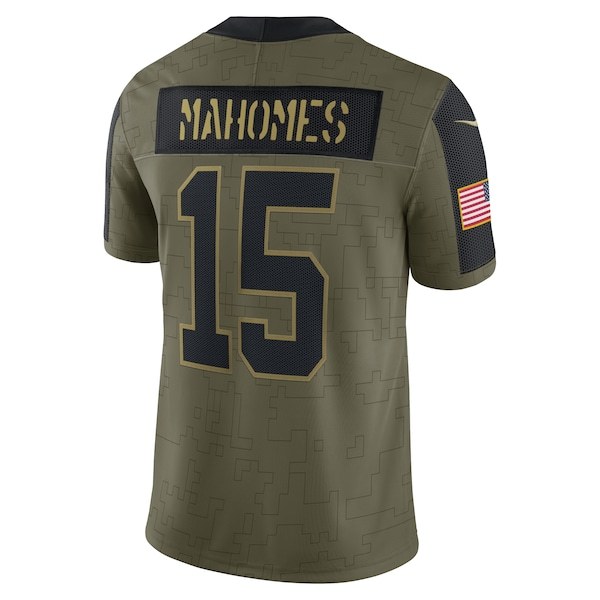 Patrick Mahomes Kansas City Chiefs Nike 2021 Salute To Service Limited Player Jersey - Olive