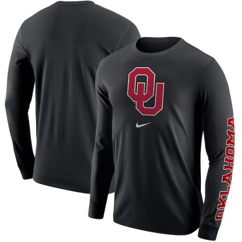 Oklahoma Sooners Nike Team Lockup 2-Hit Long Sleeve T-Shirt - Black