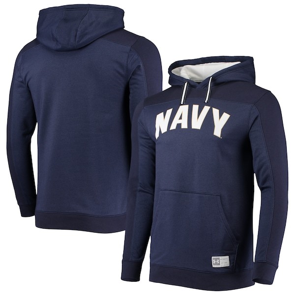Navy Midshipmen Under Armour Game Day All Day Pullover Hoodie - Navy