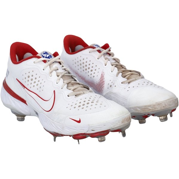 J.T. Realmuto Philadelphia Phillies Fanatics Authentic Game-Used White Cleats vs. Miami Marlins on July 16, 2021