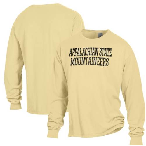 Appalachian State Mountaineers ComfortWash Stack Garment Dyed Long Sleeve T-Shirt - Gold