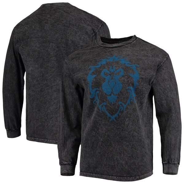 Alliance World of Warcraft Mineral Wash Long Sleeve T-Shirt - Gray