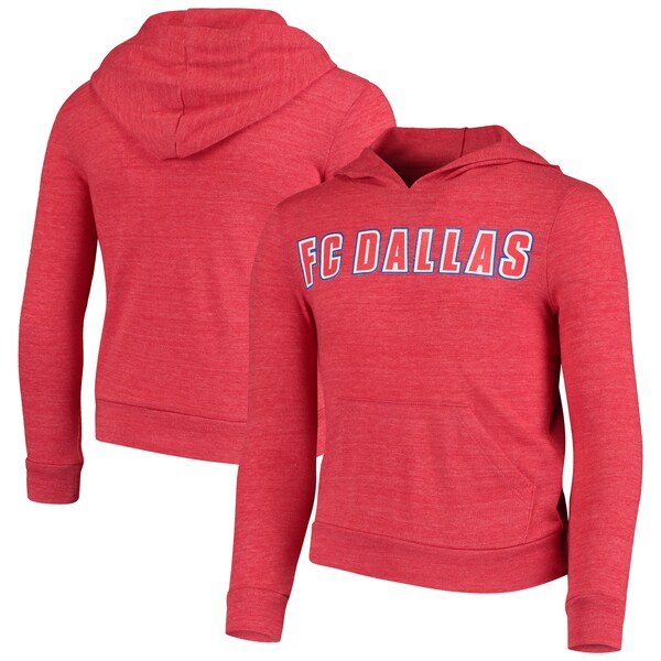 FC Dallas 5th & Ocean by New Era Girls Youth Tri-Blend Pullover Hoodie - Red