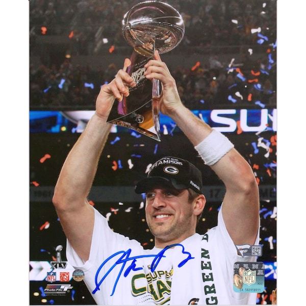 Aaron Rodgers Green Bay Packers Fanatics Authentic Autographed 8" x 10" Super Bowl XLV Photograph