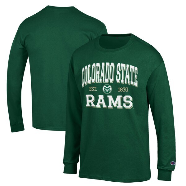 Colorado State Rams Champion Jersey Est. Date Long Sleeve T-Shirt - Green